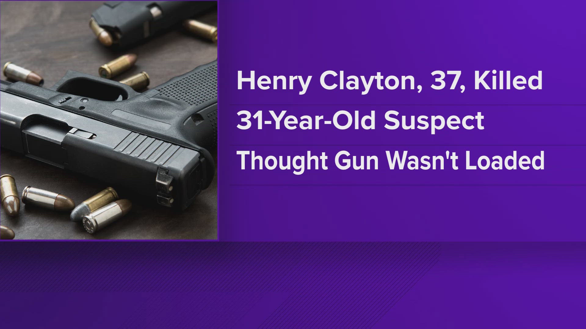 Investigators say the victim, 37-year-old Henry Clayton, was showing a gun to a 31-year-old man around 7:30 p.m. on Thursday, Oct. 10, 2024.