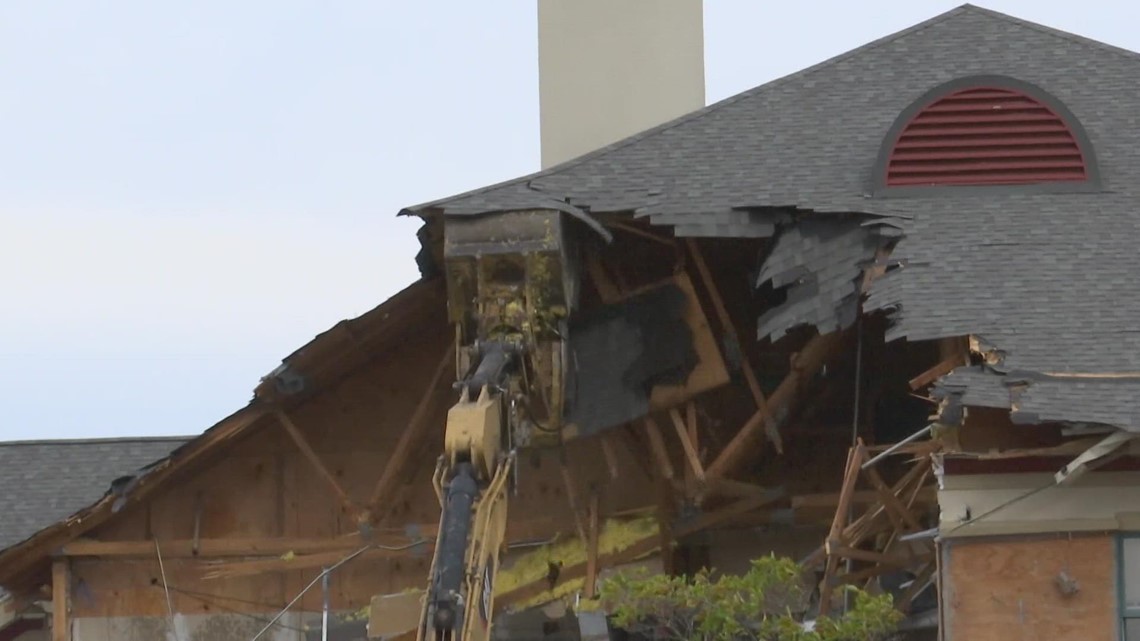 WATCH Residents gather to watch Fishers City Hall demolition