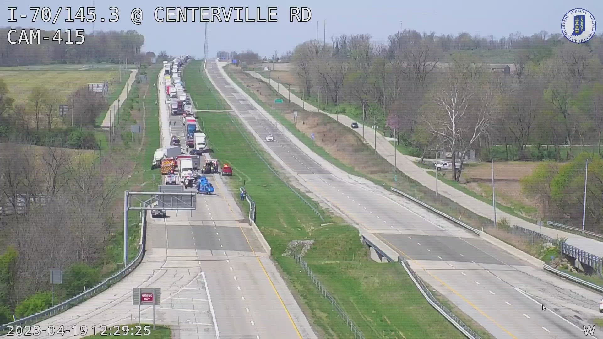 Both directions on I-70 are closed for air ambulance to land. Plan accordingly if you are traveling in that direction