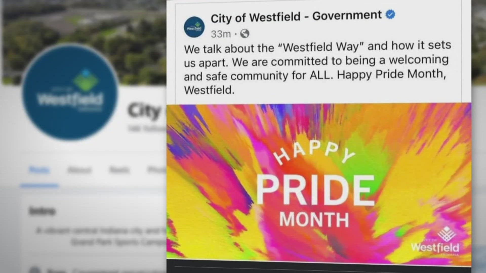 A deleted social media post about Pride Month is garnering lots of attention in the city of Westfield.