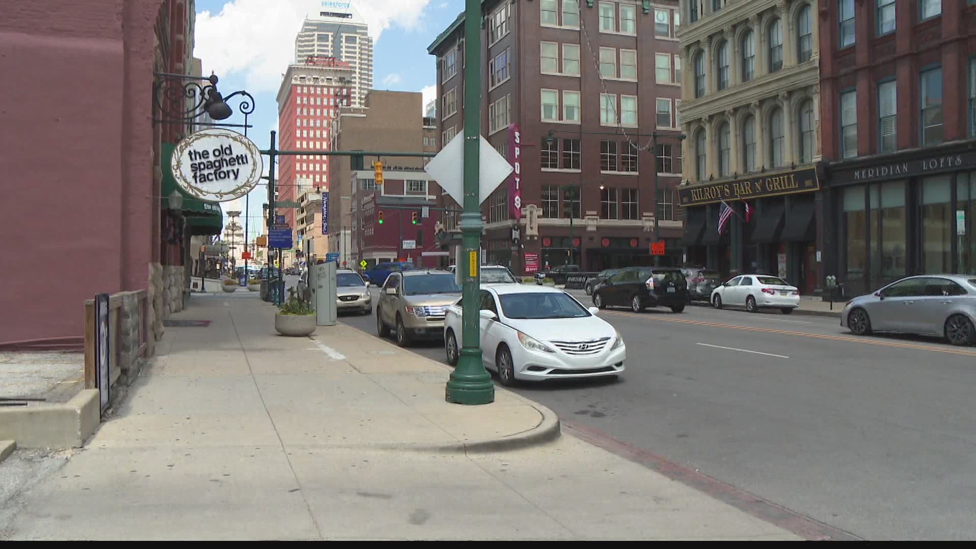 Suspects fired hundreds of rounds in a gunfight, despite the heavy police presence in the downtown Bar District.