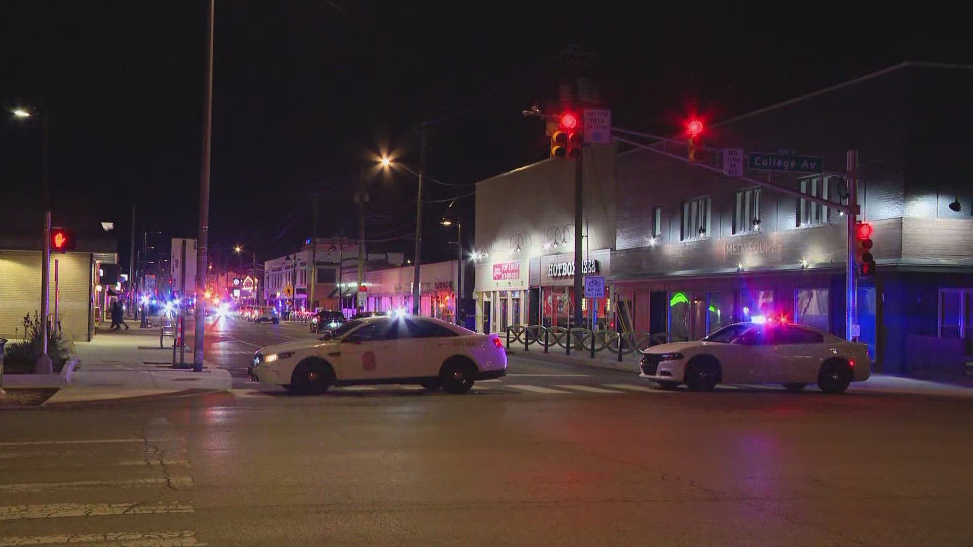 The shooting happened shortly before 1:30 a.m. at Landsharks in the 800 block of Broad Ripple Avenue, IMPD confirmed.