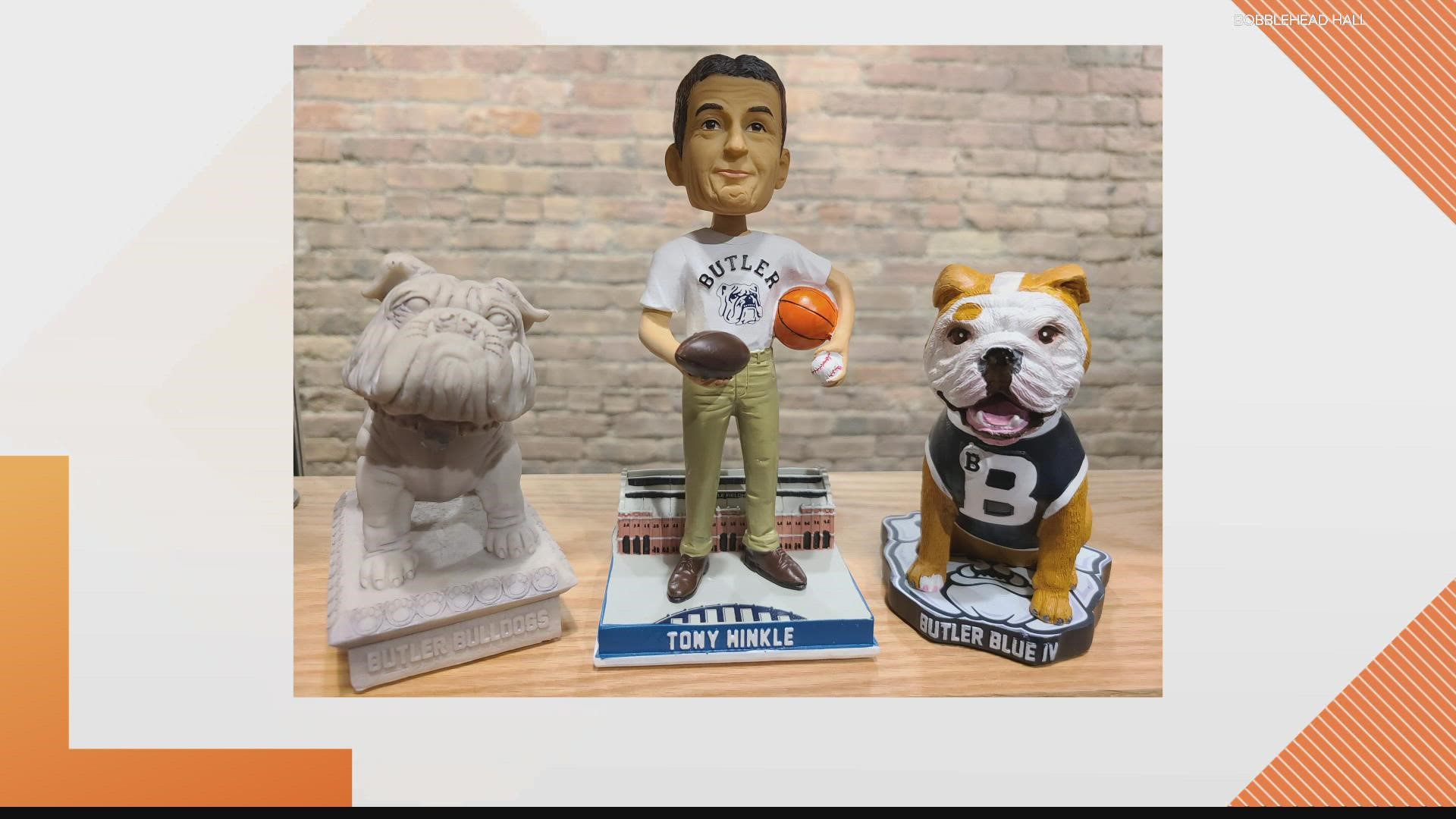New bobbleheads featuring Butler University icons were introduced Friday on National Bobblehead Day.