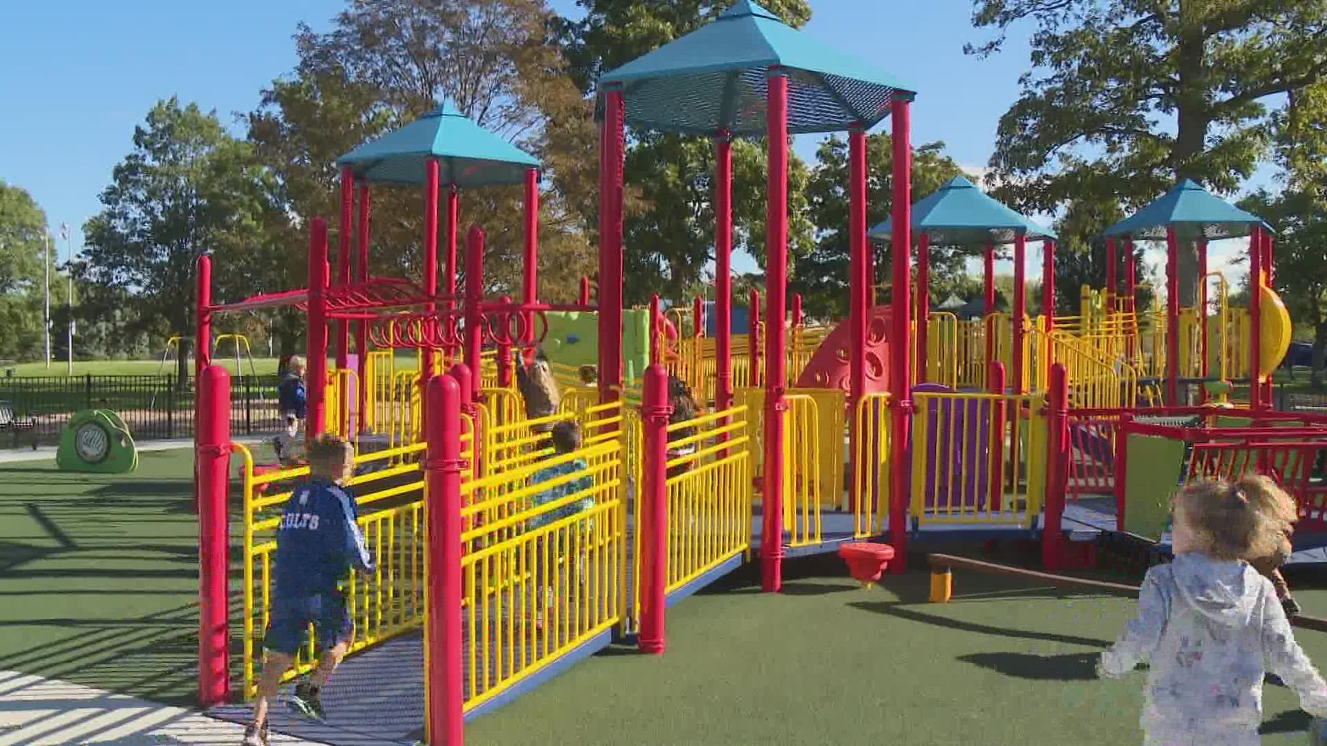 The first all-inclusive park held its ribbon cutting today. This equipment enables children of all abilities to play.