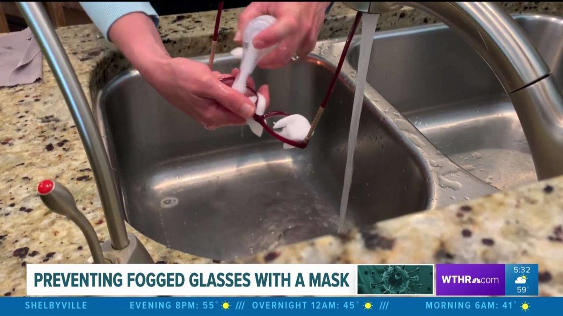 Preventing fogged glasses with a mask