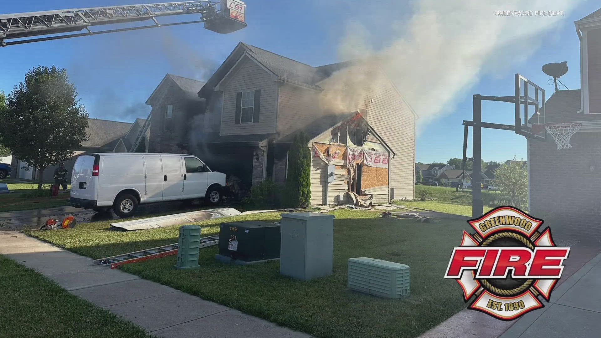 The fire happened at a home near S Honey Creek Road and County Road 700 North. We're trying to find out if anyone was injured.