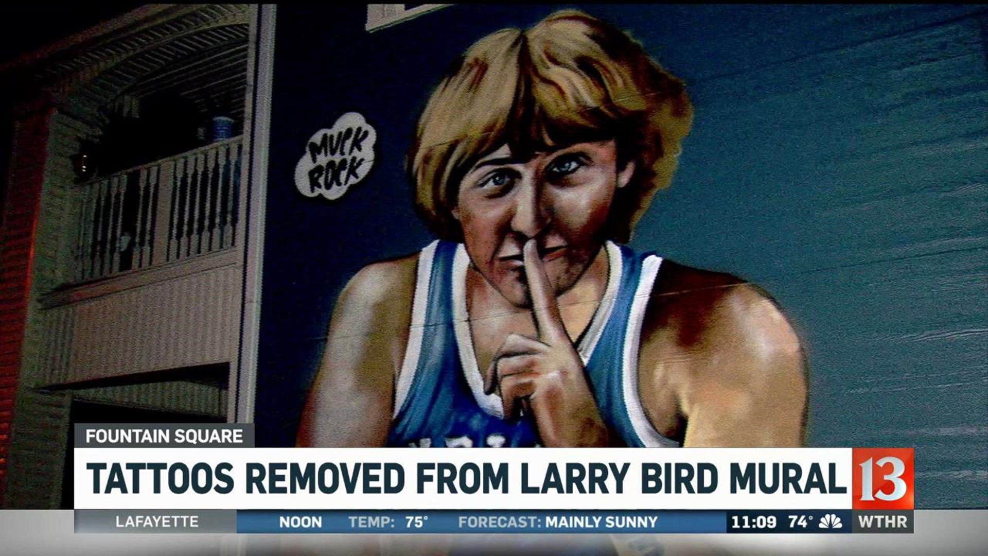 Tattoos Removed from Larry Bird Mural