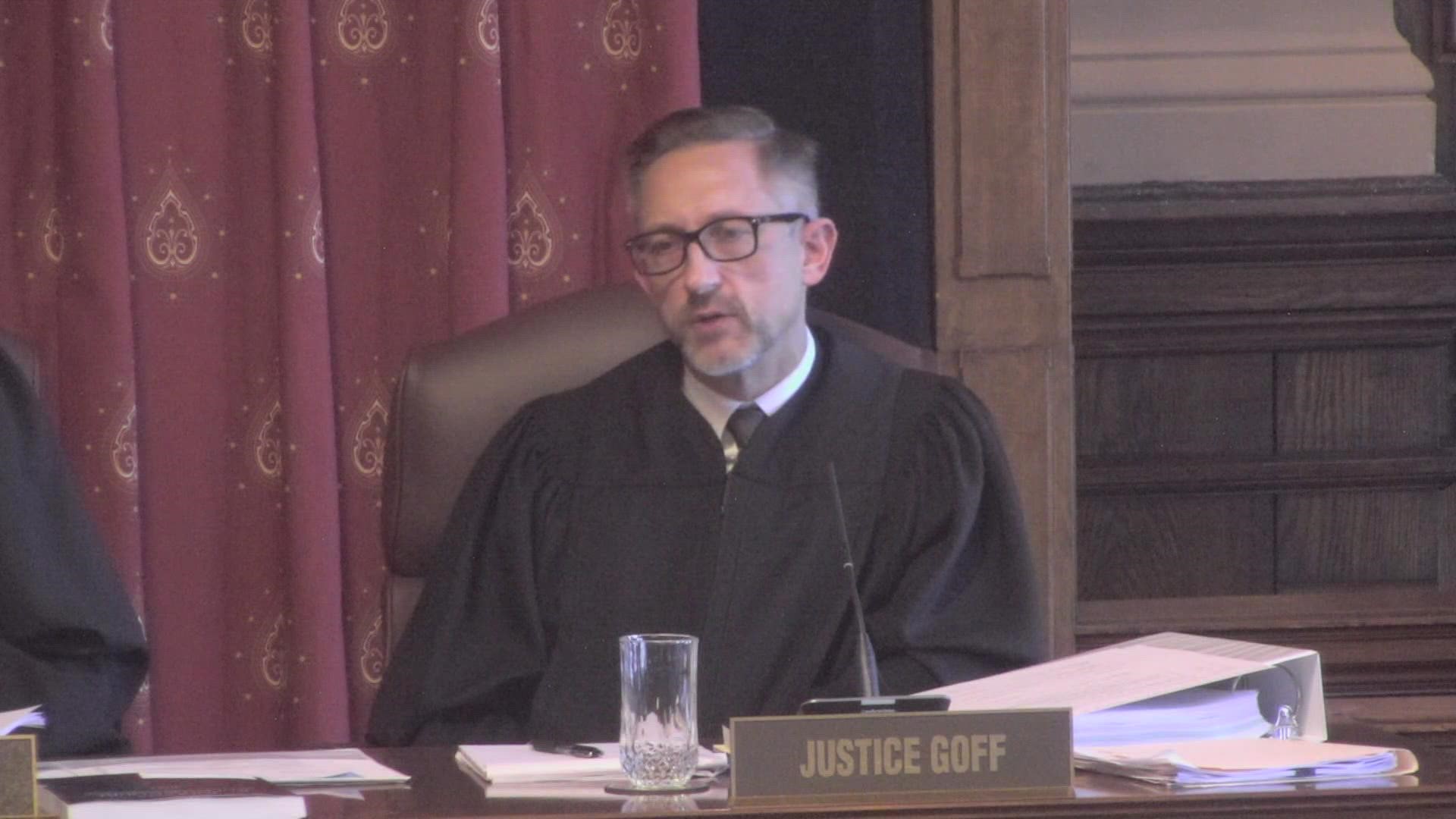 The Indiana Supreme Court heard arguments on the state's near-total abortion ban Jan. 19, 2023.