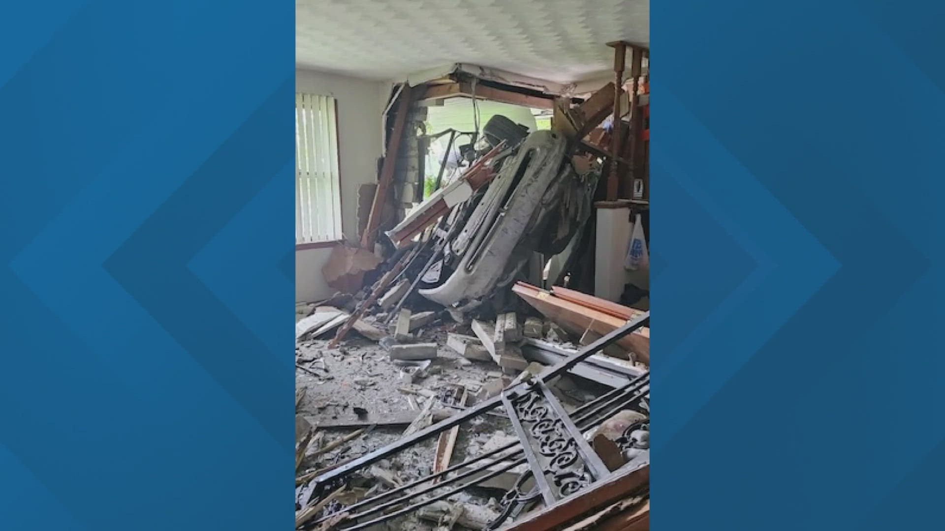 Two homeowners are staying in a hotel after a car crashed into their house.