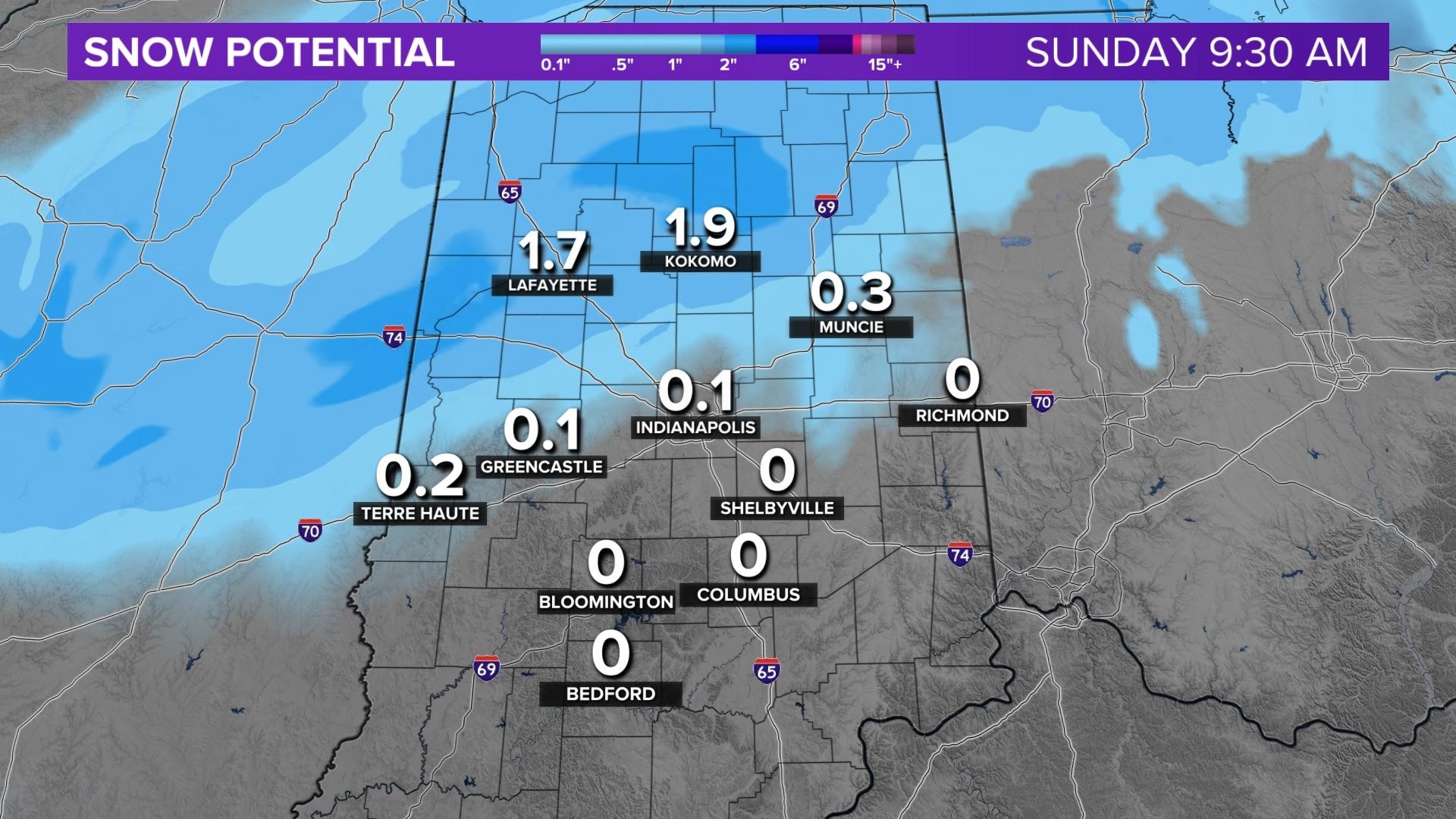 Some snow returns to central Indiana