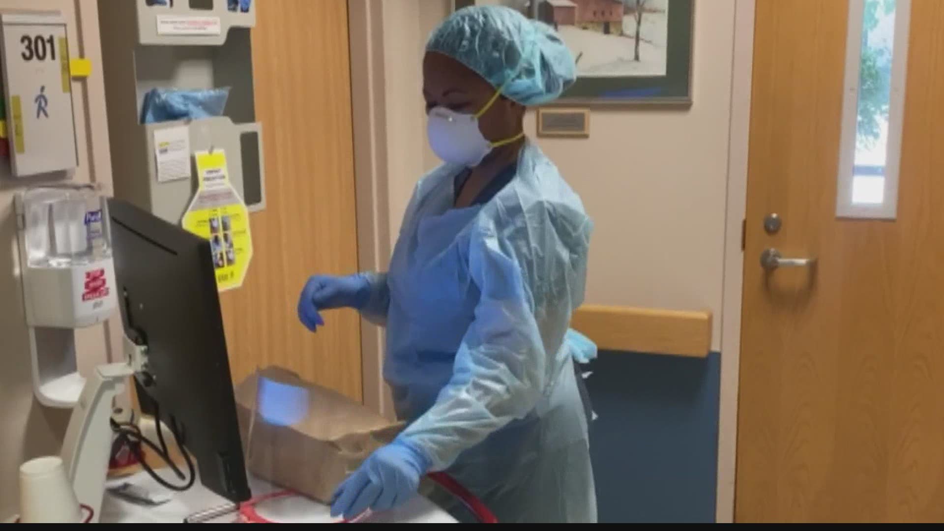 13News reporter Sarah Jones talked with a respiratory therapist who gave up her job in management to serve her community on the front lines.