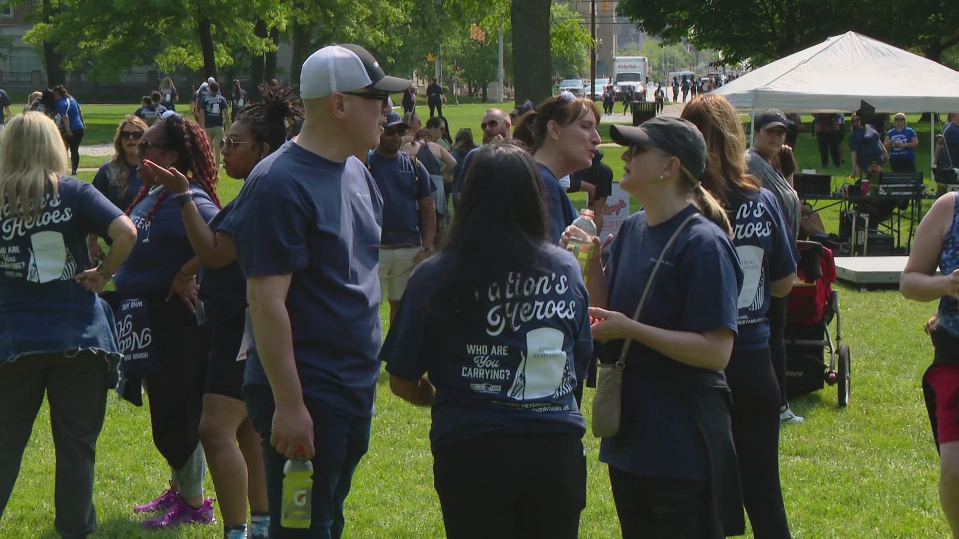 They're taking part in a 20-thousand mile national relay across 48 states ahead of Memorial Day.