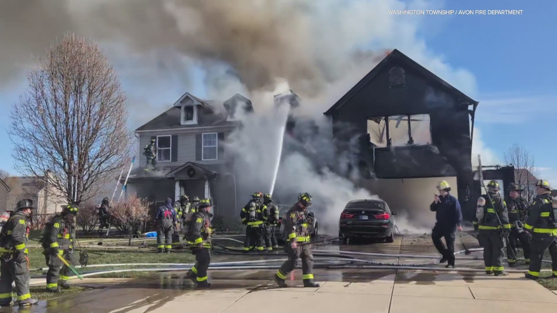 Officials said everyone made it out of the home safely.