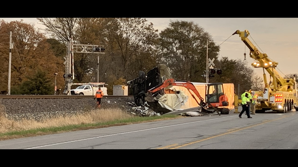 Train crash with semi restricts traffic near Fortville