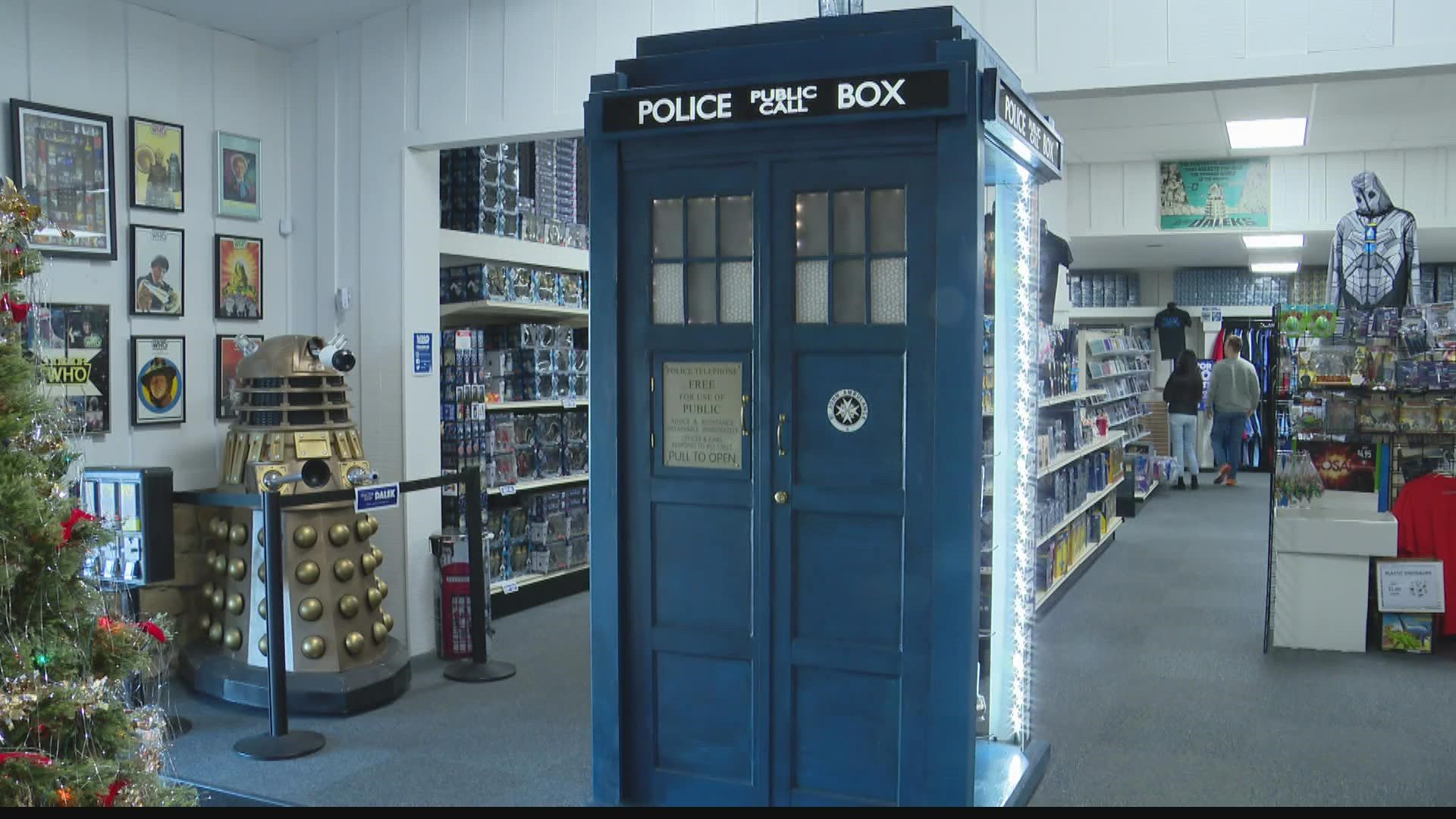 Dr. Who North America prides itself on having more memorabilia than any other store in the United States.