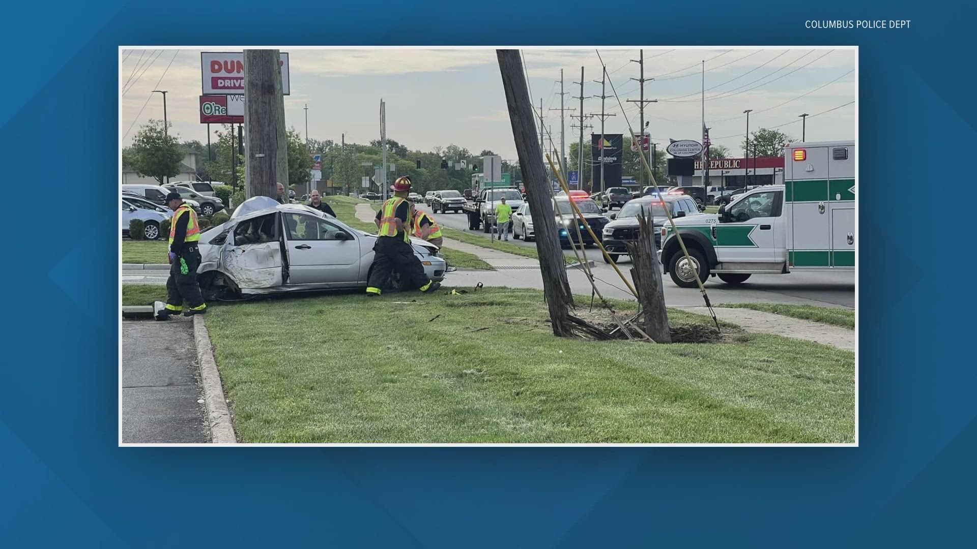 Columbus Police shared this picture of the car with us after the crash on US 31 near Central Avenue and 25th Street.