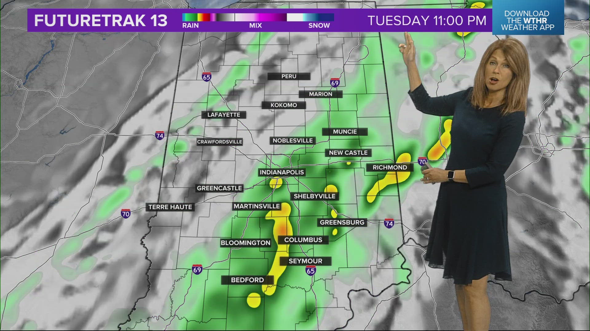 13News meteorologist Angela Buchman takes a look at the forecast for Election Day in central Indiana.