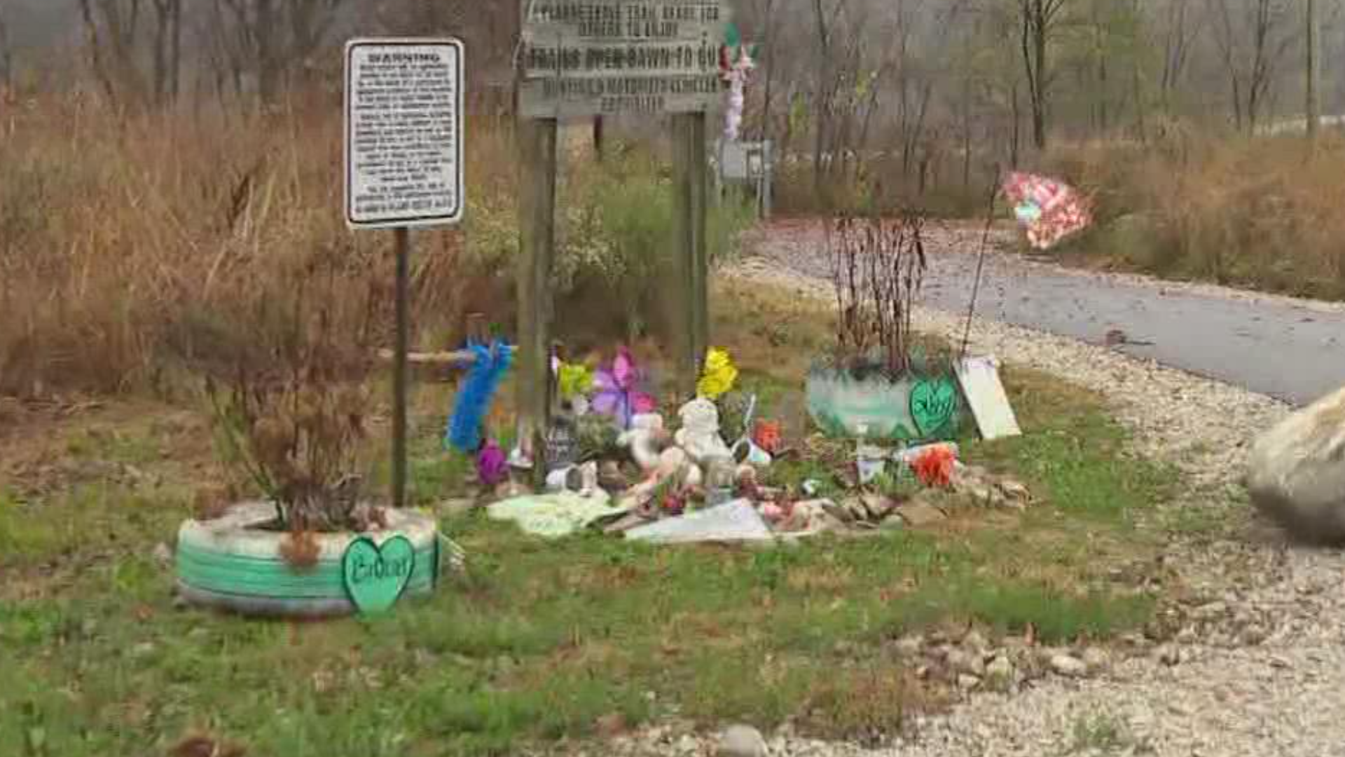 As they did in 2017, the community crafted a memorial at the site where Abby and Libby were last seen alive.