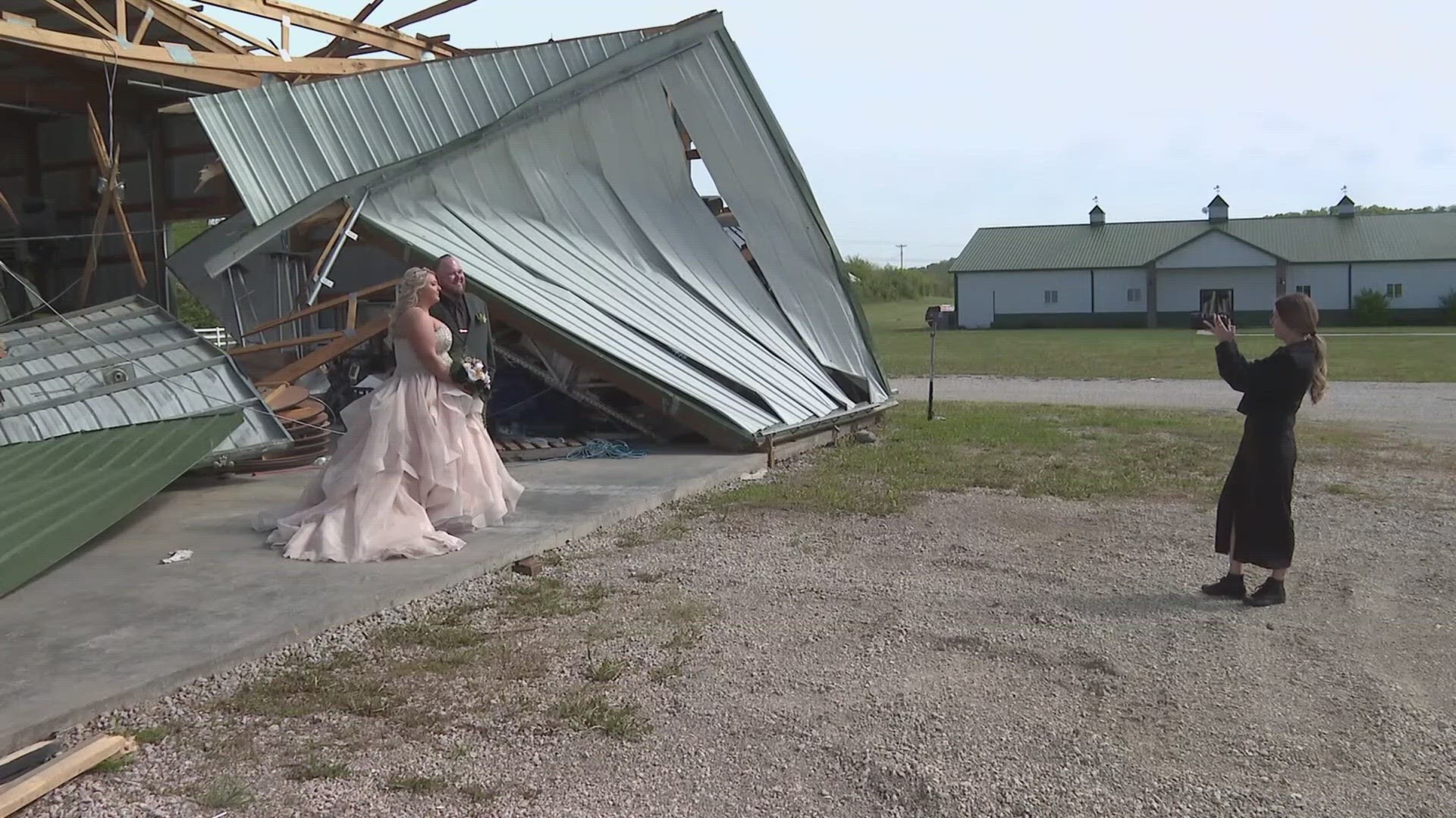 VIOLENT WEATHER, INCLUDING A TORNADO, RIPPED THROUGH EUREKA, MISSOURI THURSDAY. And it hit RIGHT IN THE MIDDLE OF the rehearsal dinner for TAYLOR AND Kyle.