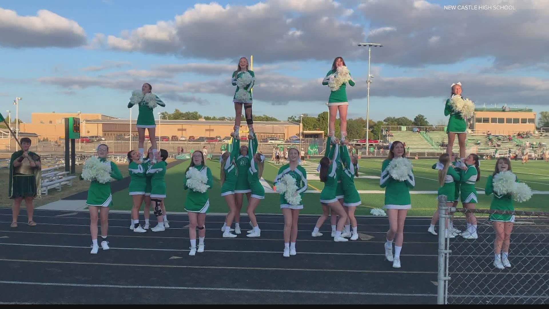 New Castle plays at Mt. Vernon tonight. The Trojans cheerleaders are this week's Operation Football Cheerleaders of the Week.