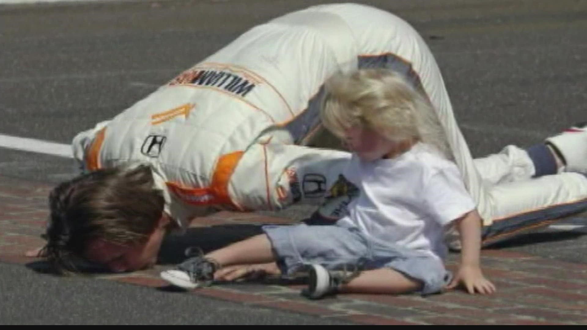 Today,  the boys of the late 500 champion Dan Wheldon took a ceremonial lap to start the week off!