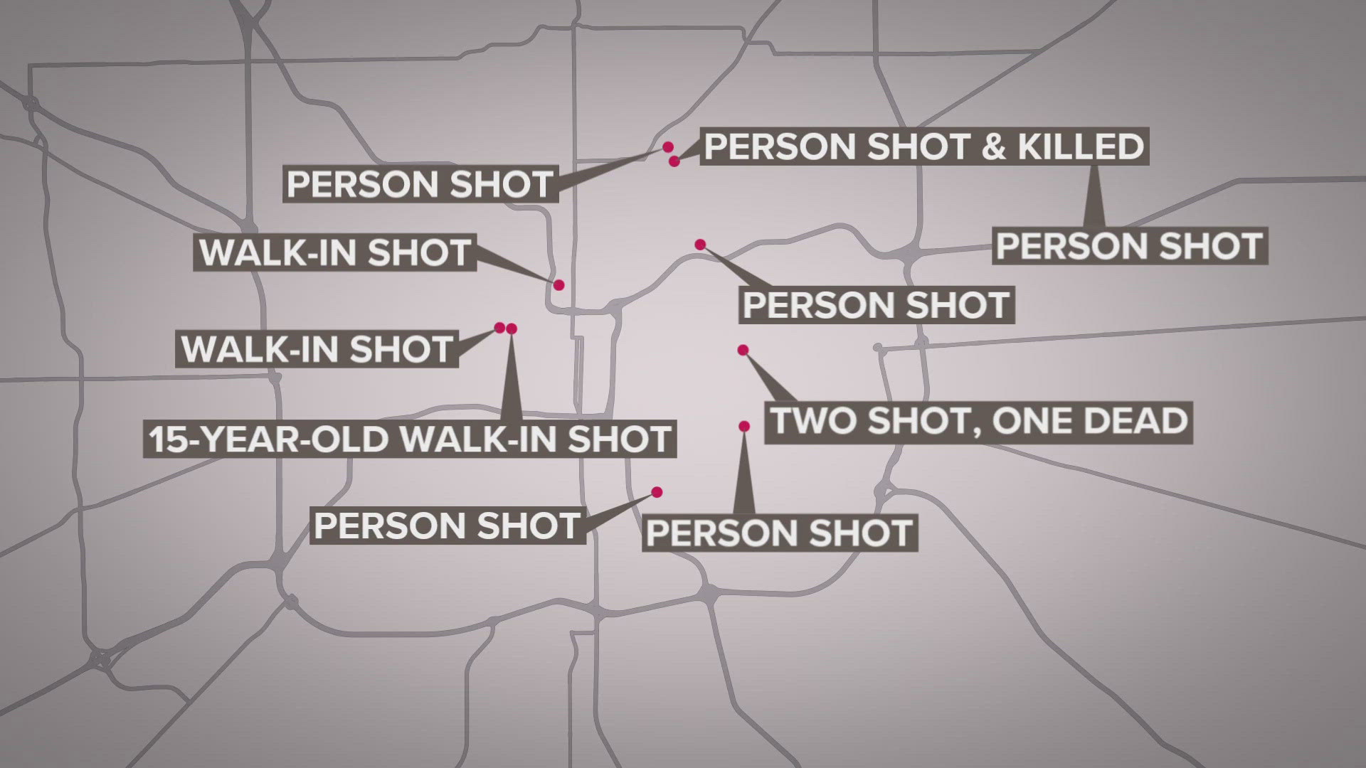 IMPD says ten shootings occurred Nov. 23 and Nov. 24 over the course of twelve hours, injuring nine and killing two.