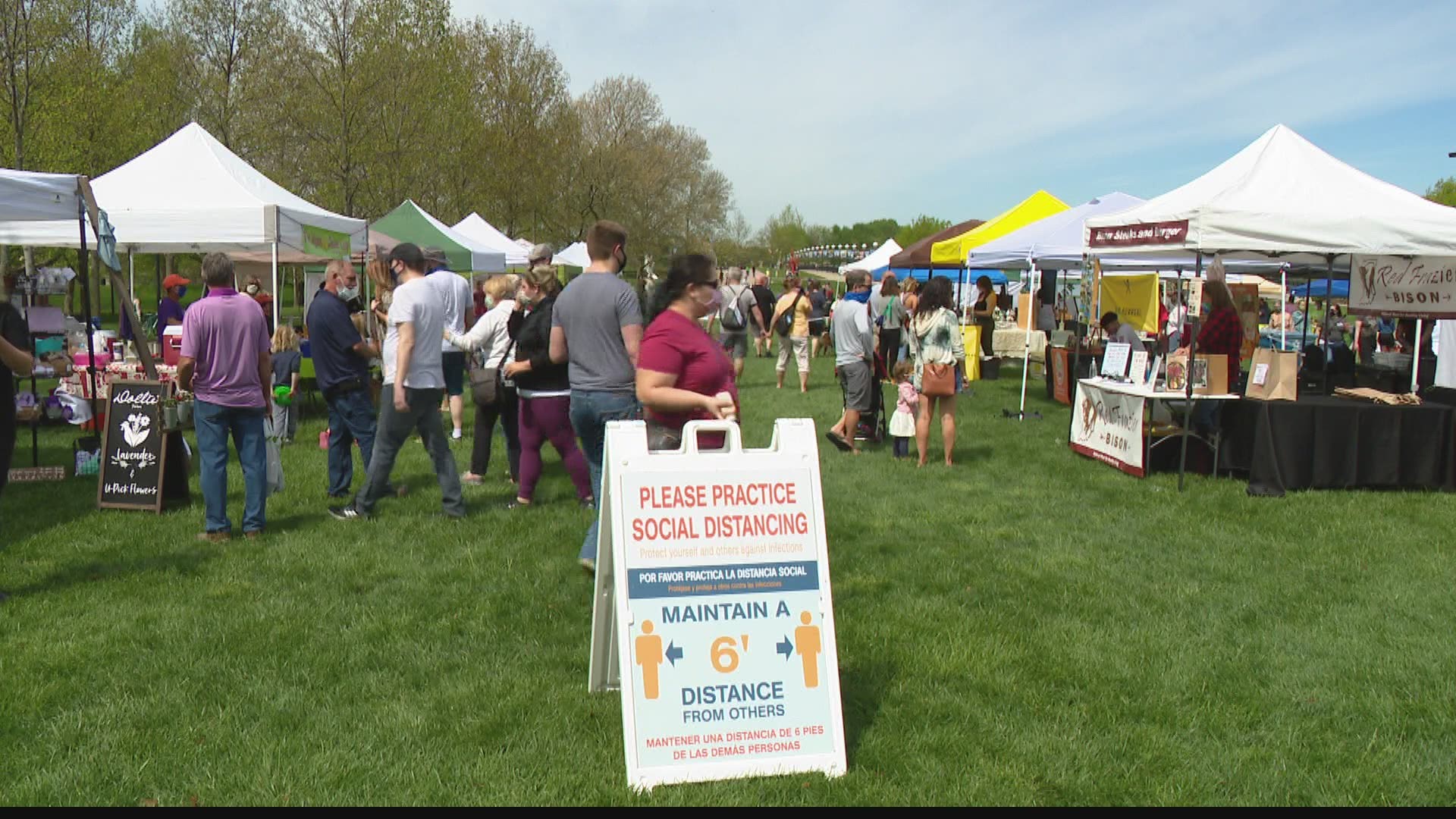 White River State Park hosted its first market of the season. The market gives people the chance to support local farms and other Central Indiana businesses.