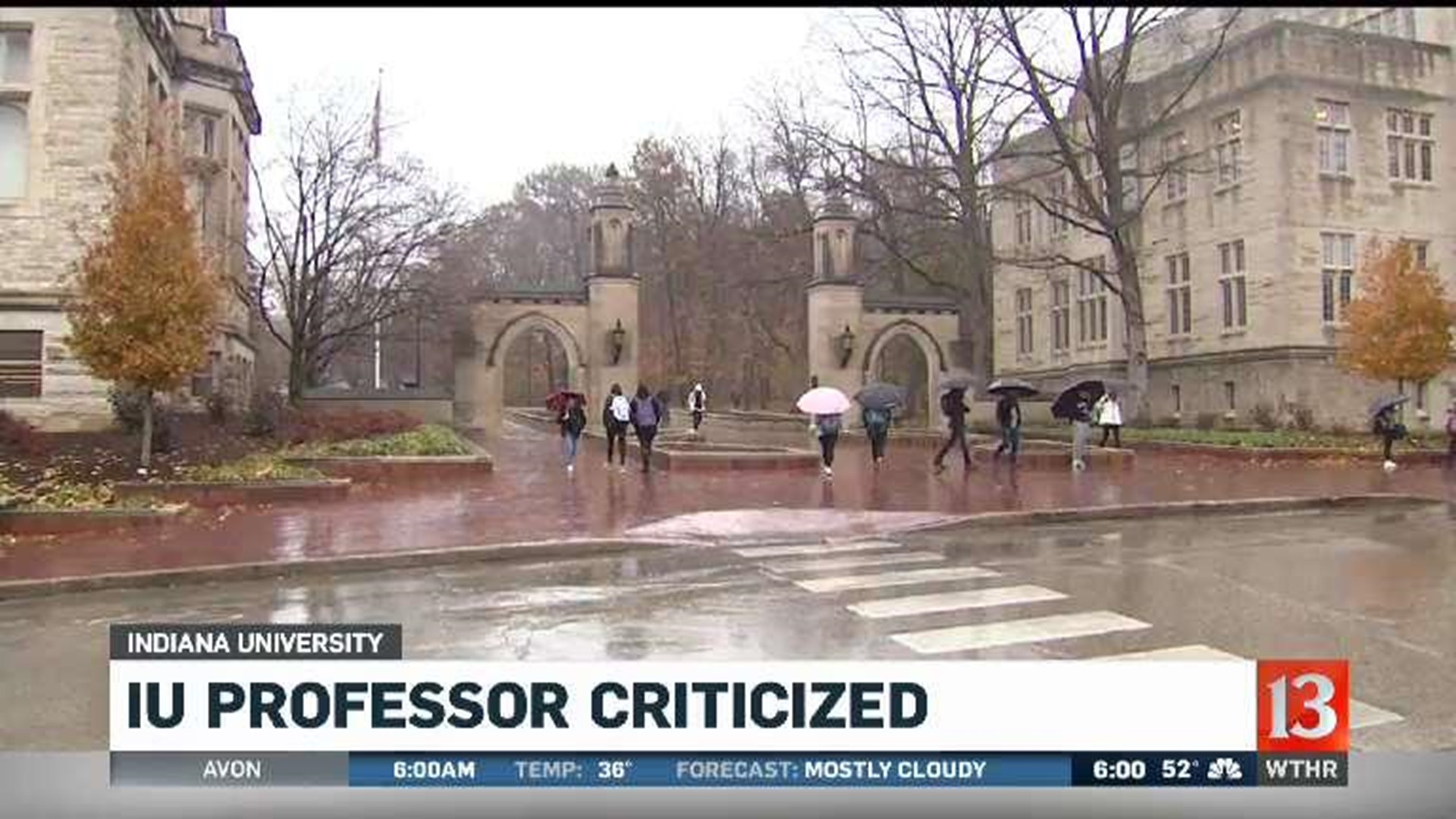 IU professor criticized