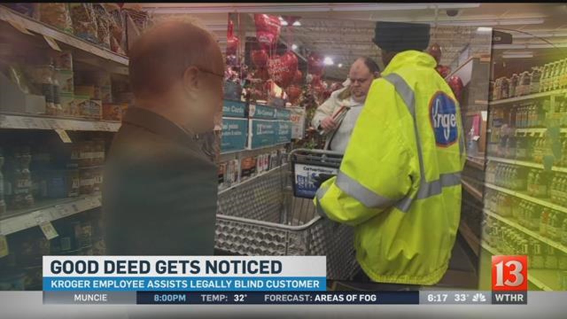 Photo of Indy Kroger employee with customer goes viral