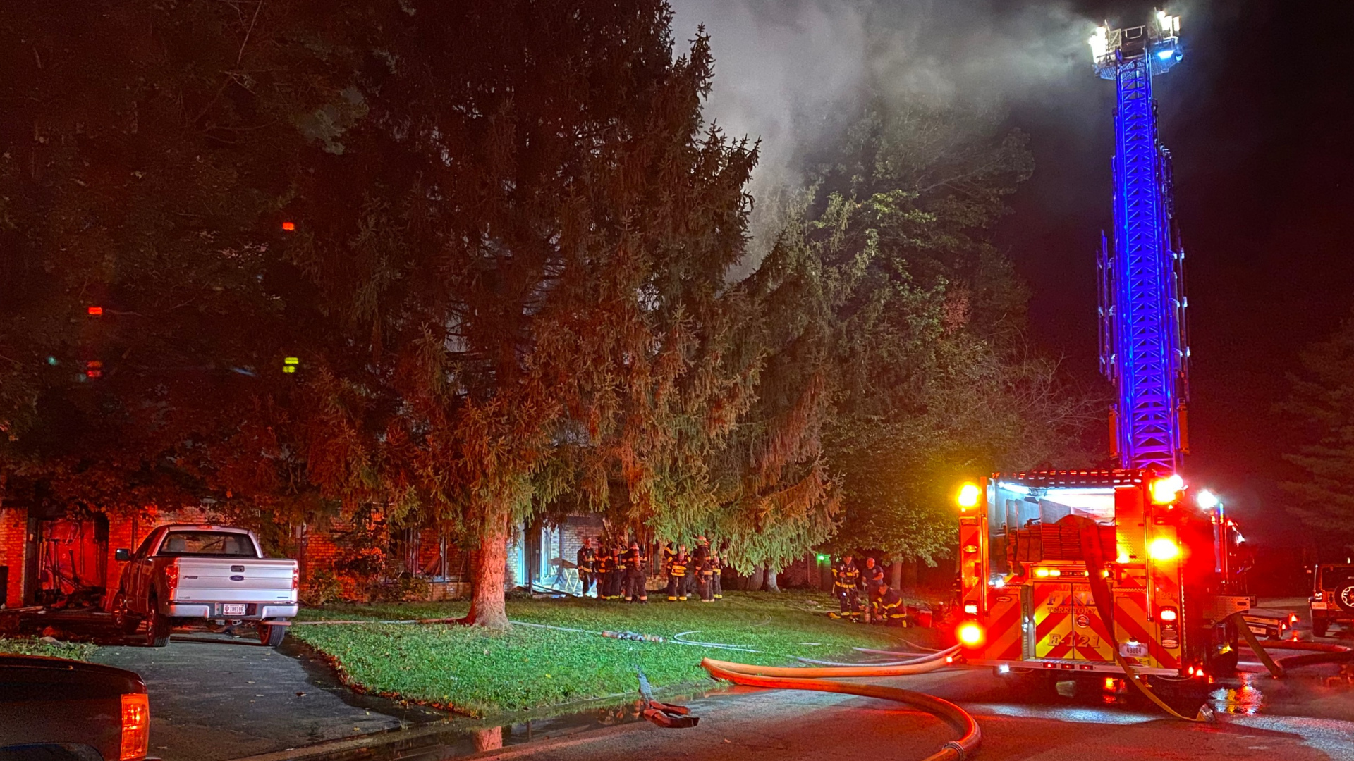 Firefighters told 13News a person was walking their dog shortly after 1:30 a.m. when they saw their neighbor's house on fire.