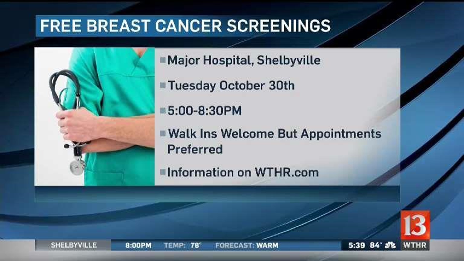 Free breast cancer screenings