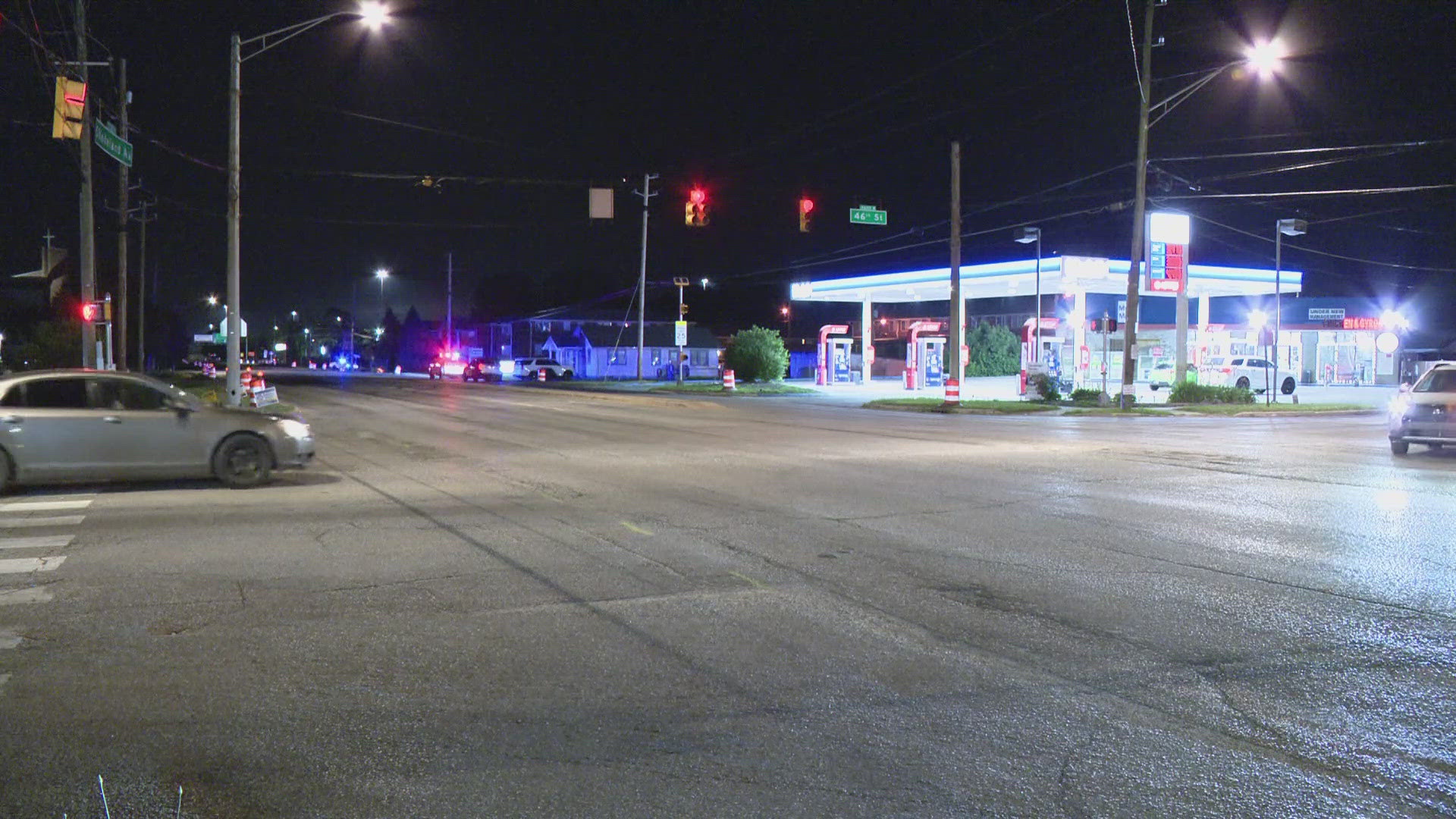 Police said one person was taken to a hospital after the incident just before 11 p.m. Tuesday.