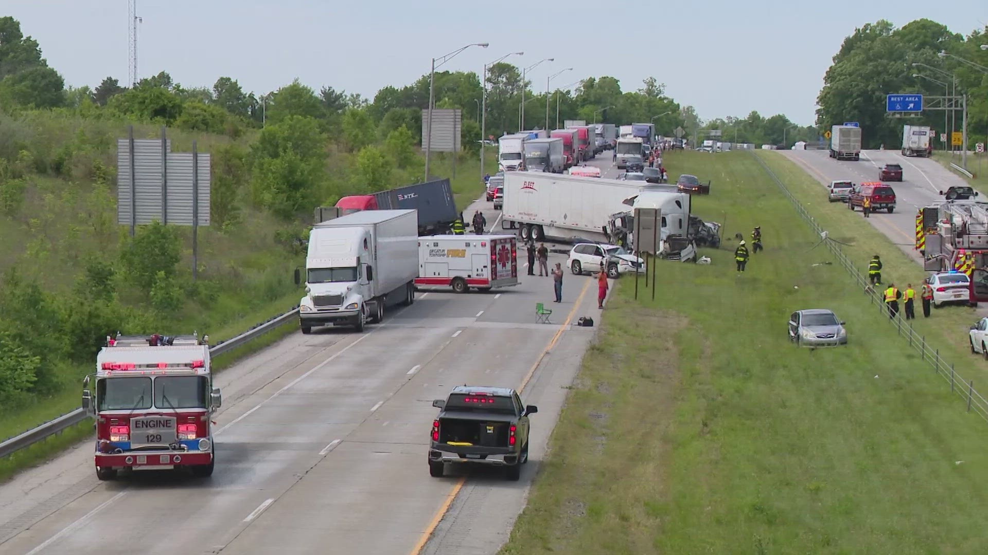 Multi vehicle crash on i 70 claims 1 life wthr