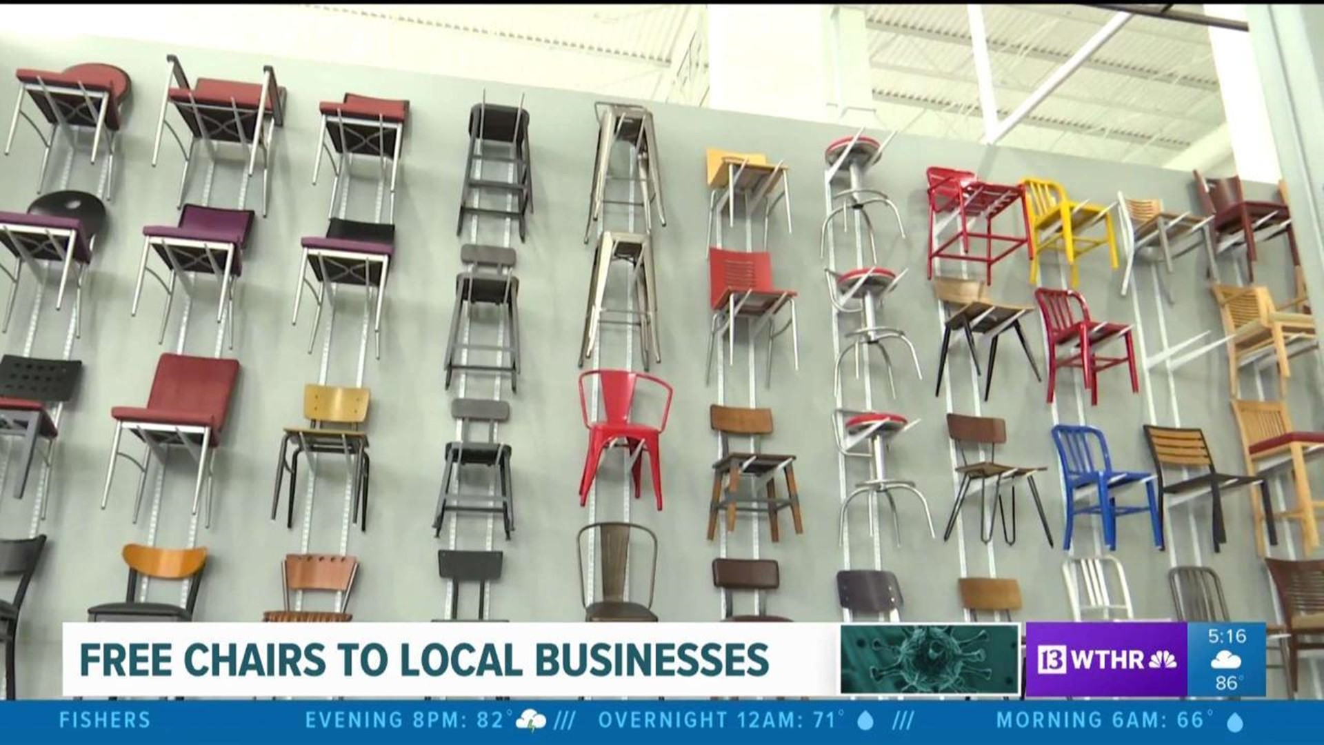 Free chairs to local businesses