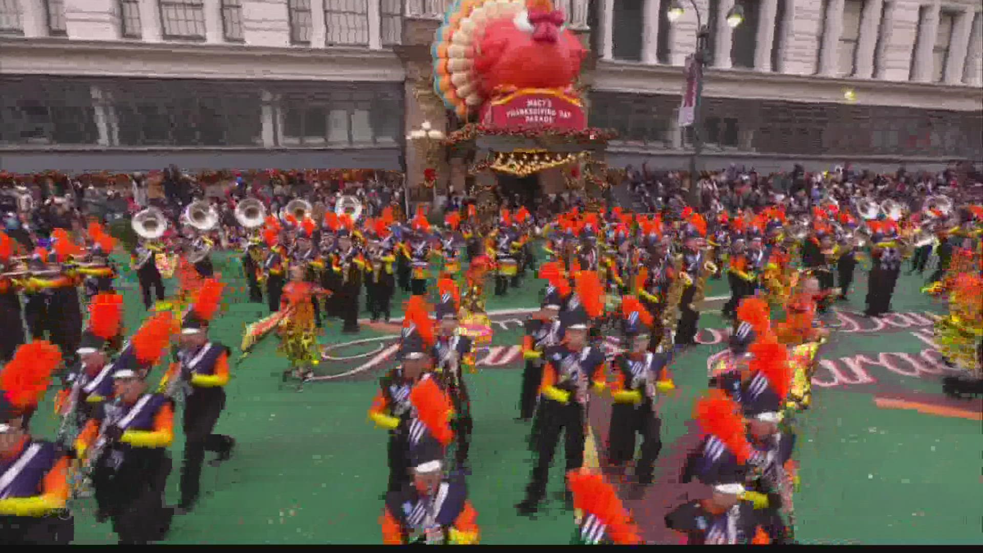 The 190-member marching band played "Mirko" from Cirque du Soleil.