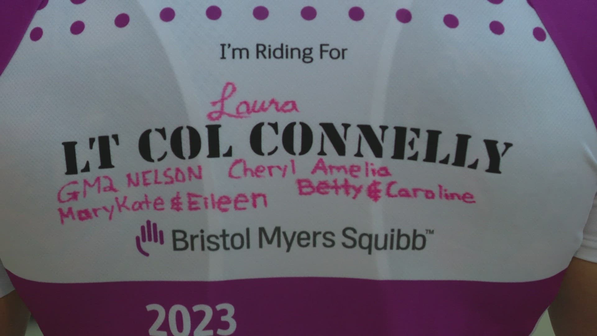 More than 126 Bristol Myers Squibb employees are taking part in this leg of the ride.