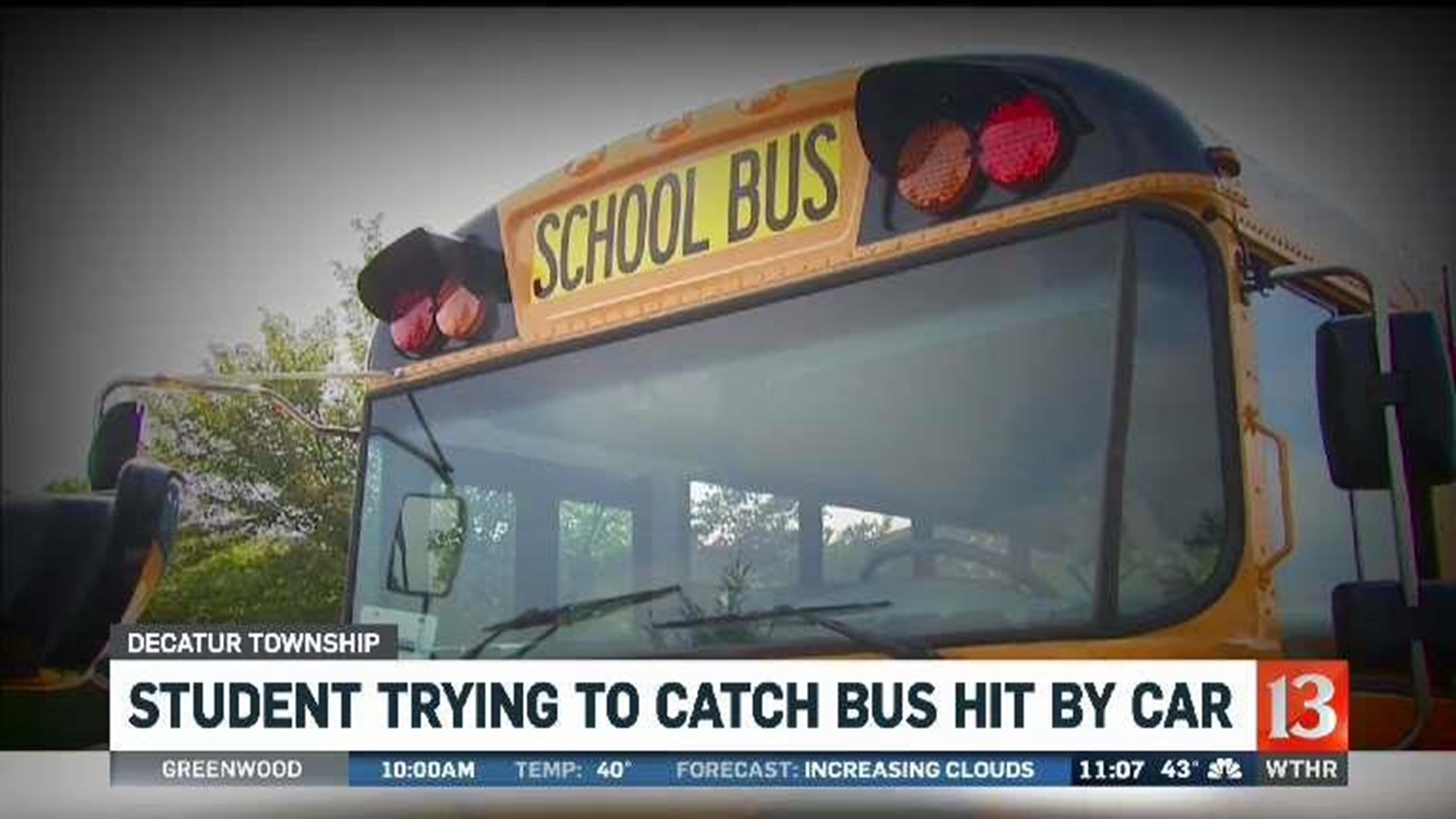 Student hit by car trying to catch bus
