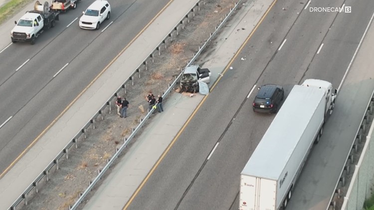 Police chase ends in wild crash on I-69 in Hamilton County