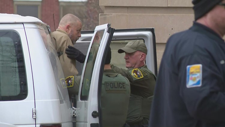 Richard Allen arrives at Carroll County courthouse for hearing
