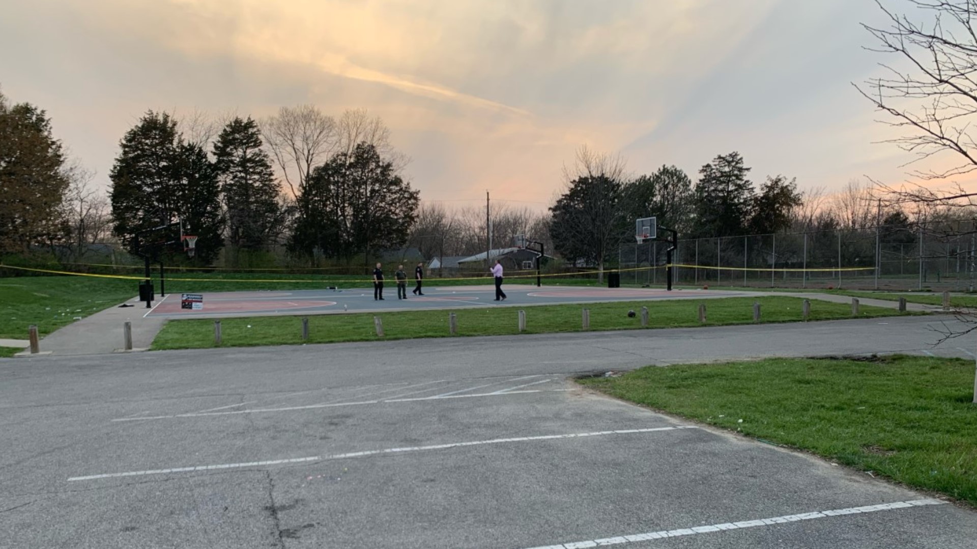 The incident happened shortly before 7 p.m. at the basketball court in Grassy Creek Regional Park.