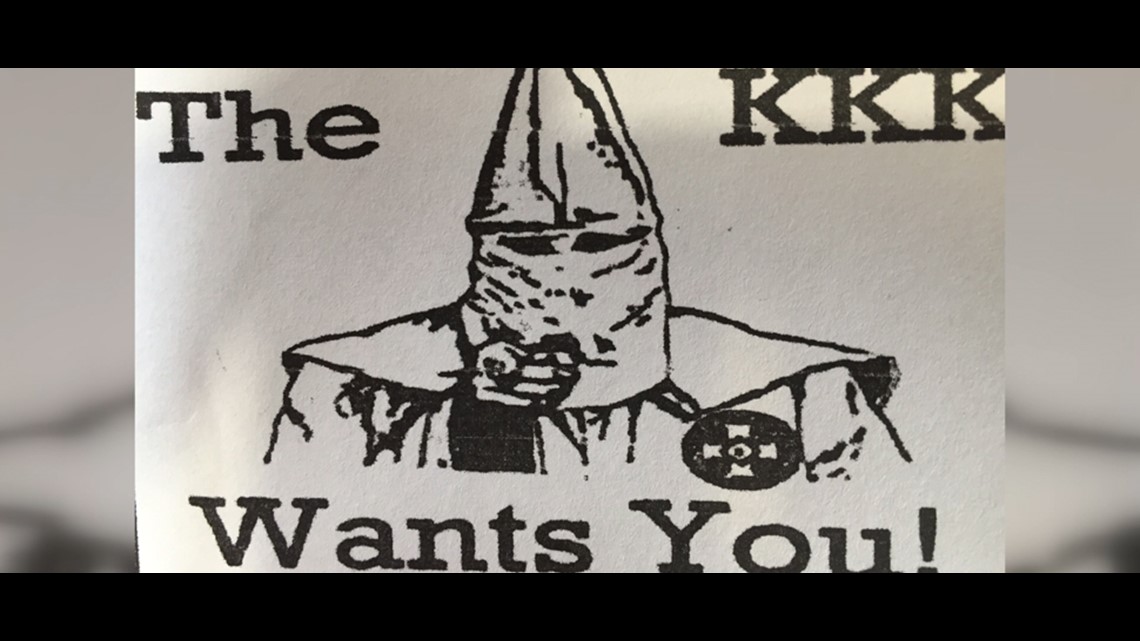 Kkk Flyers Distributed In Columbus Ind 8287