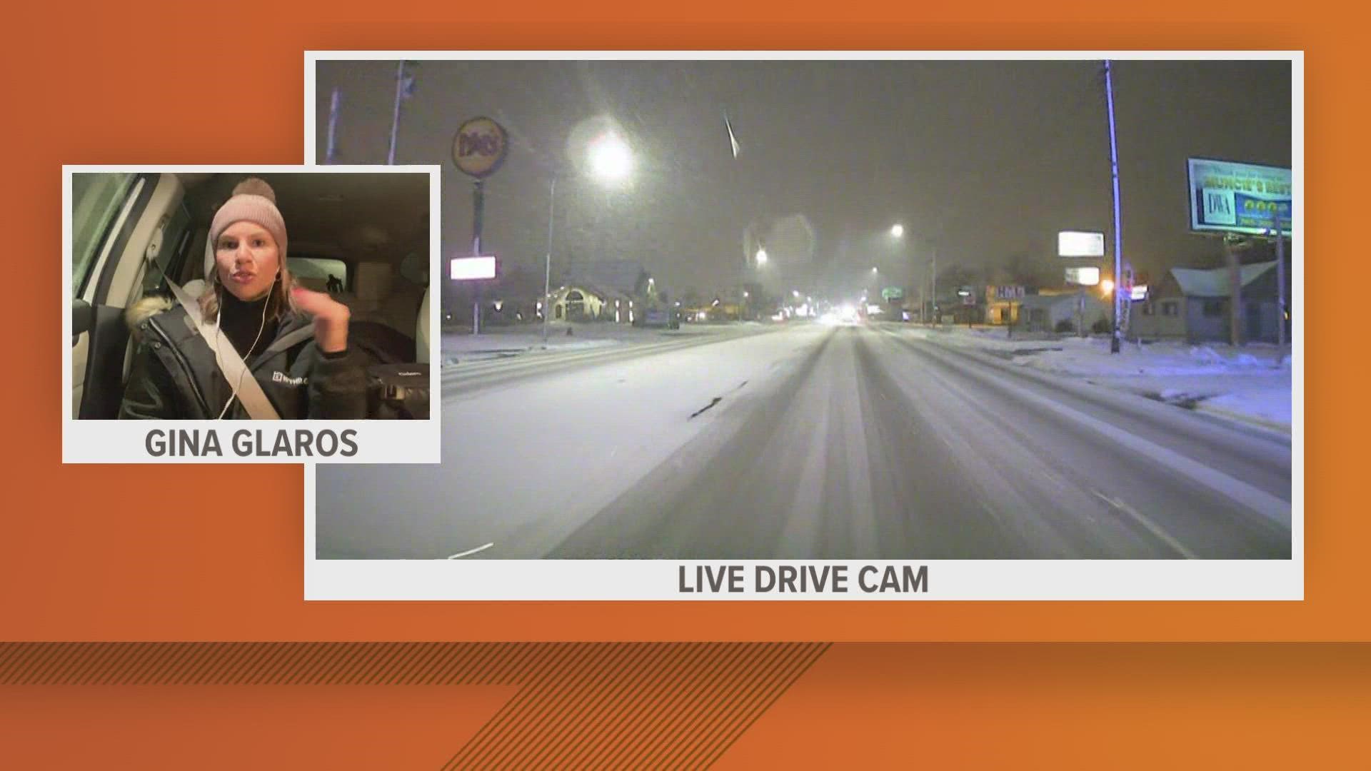 Gina Glaros has an update on road conditions.