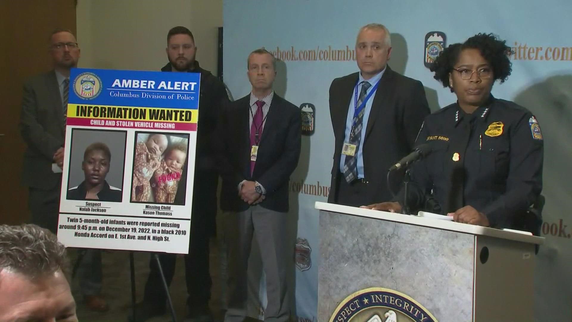 Police say the child was not with the woman suspected of kidnapping him.