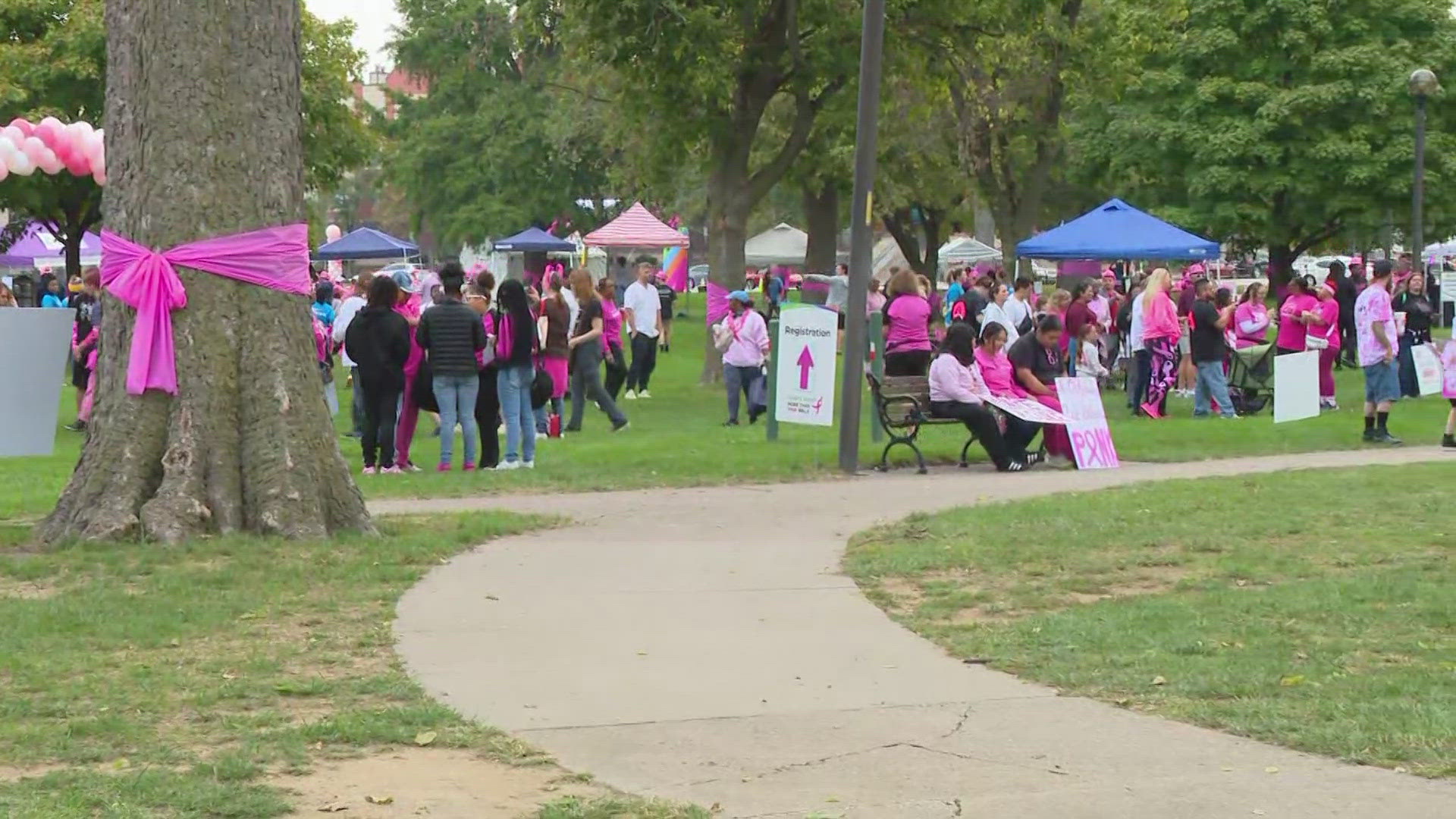 The event helps raise money for breast cancer research.