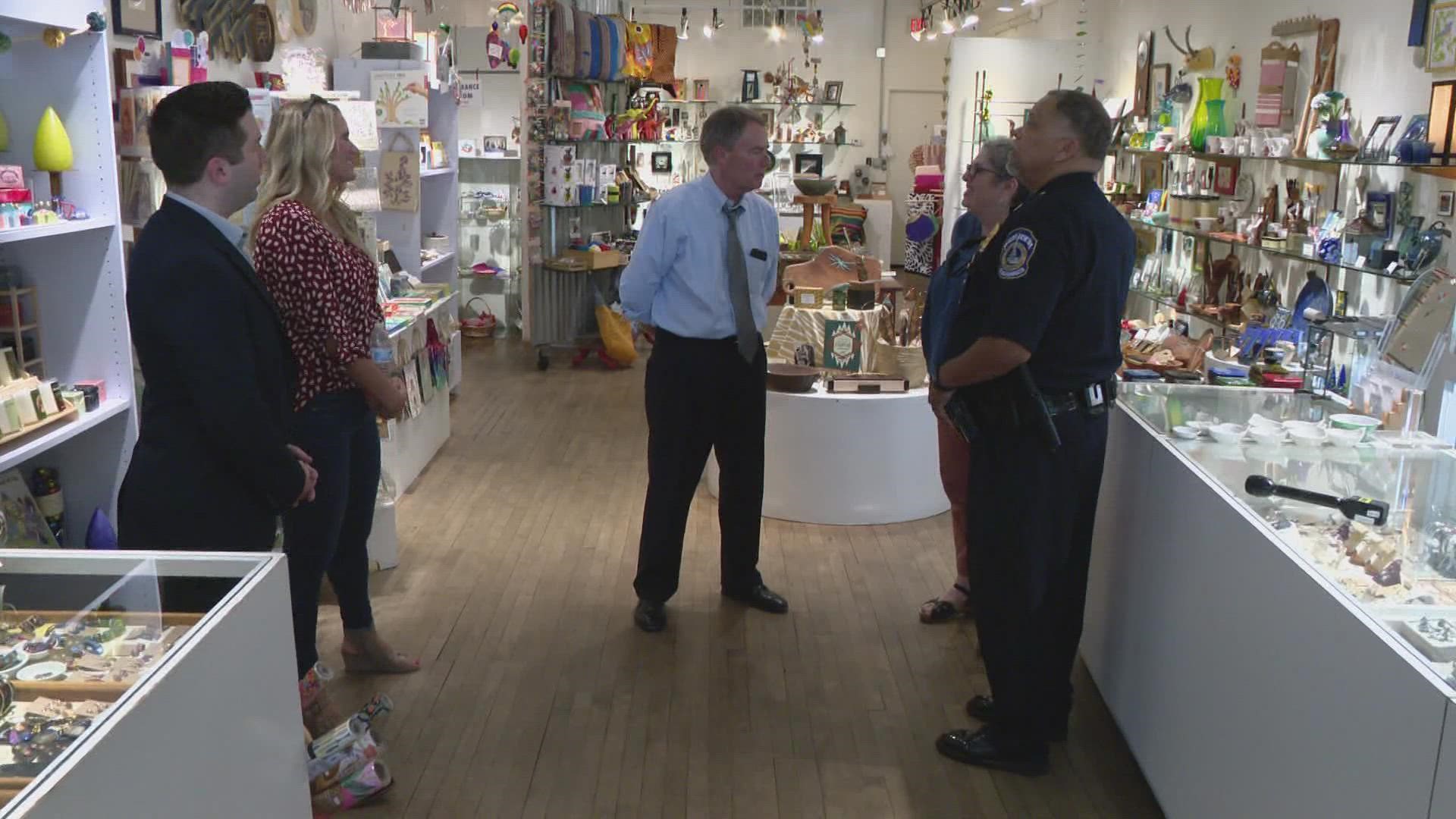 There was a public safety walk through Broad Ripple Wednesday.