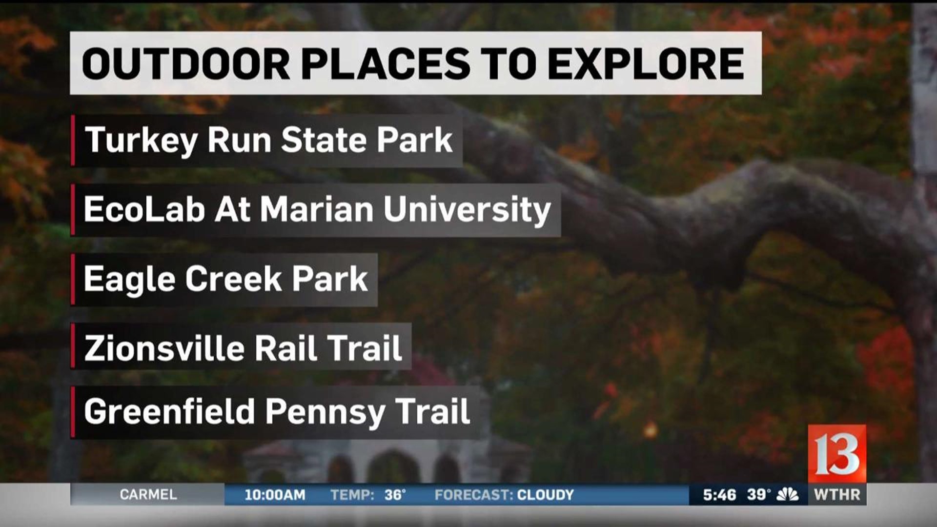 Outdoor places to explore