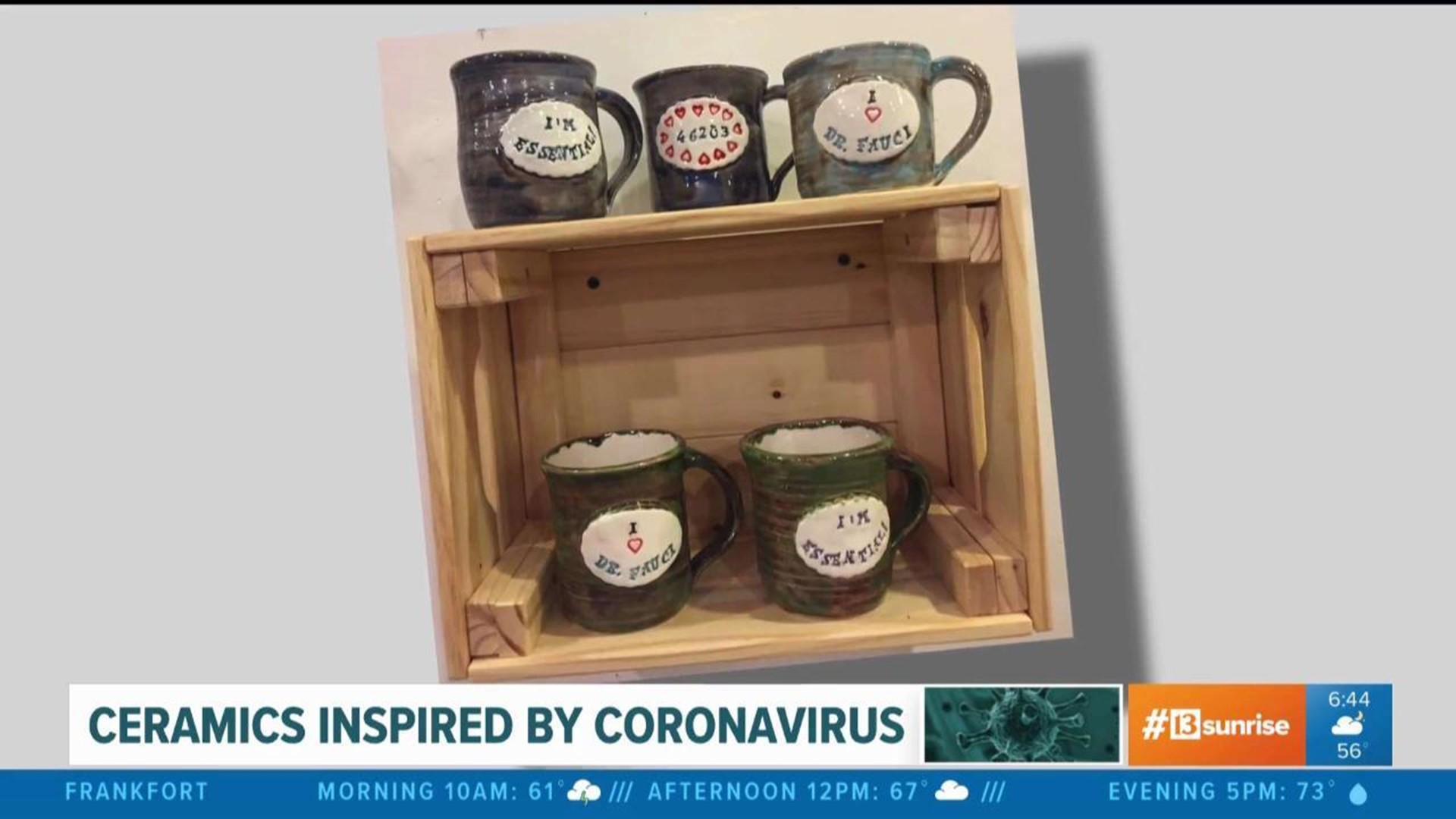 Ceramics inspired by coronavirus