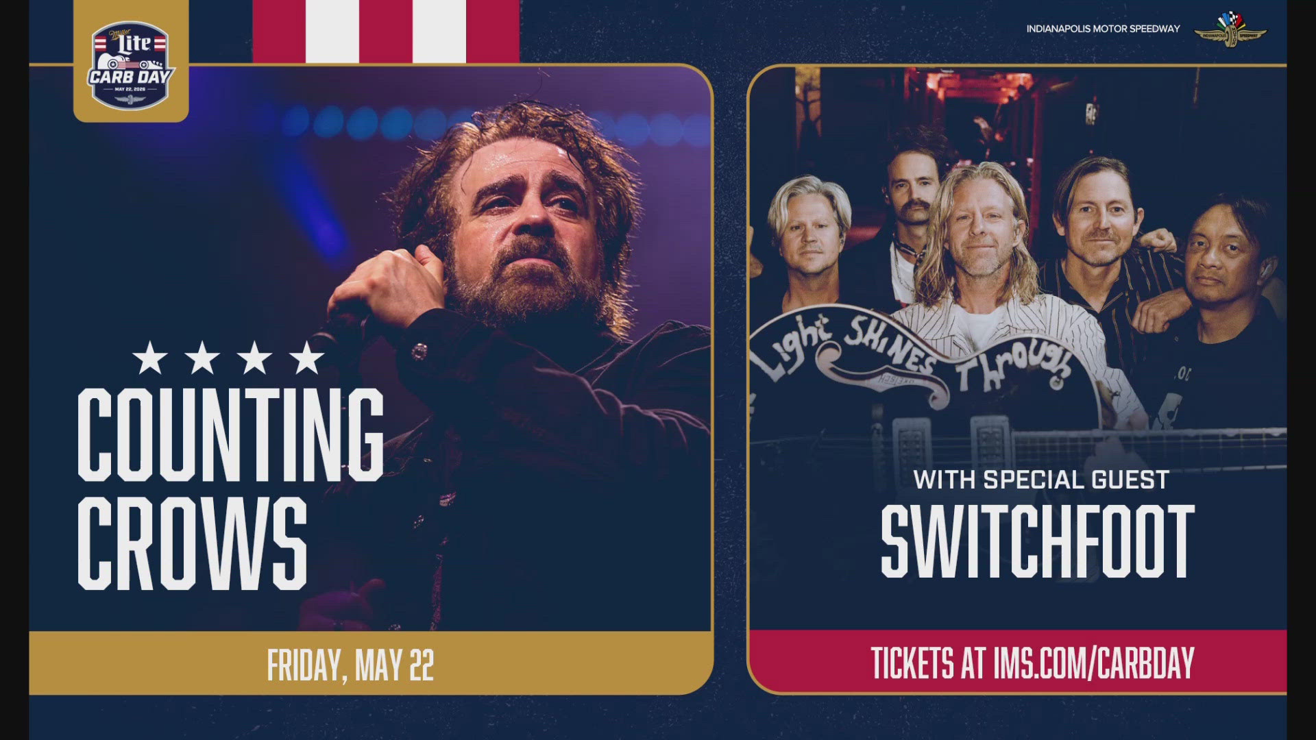 Counting Crows picked to headline Miller Lite Carb Day Concert