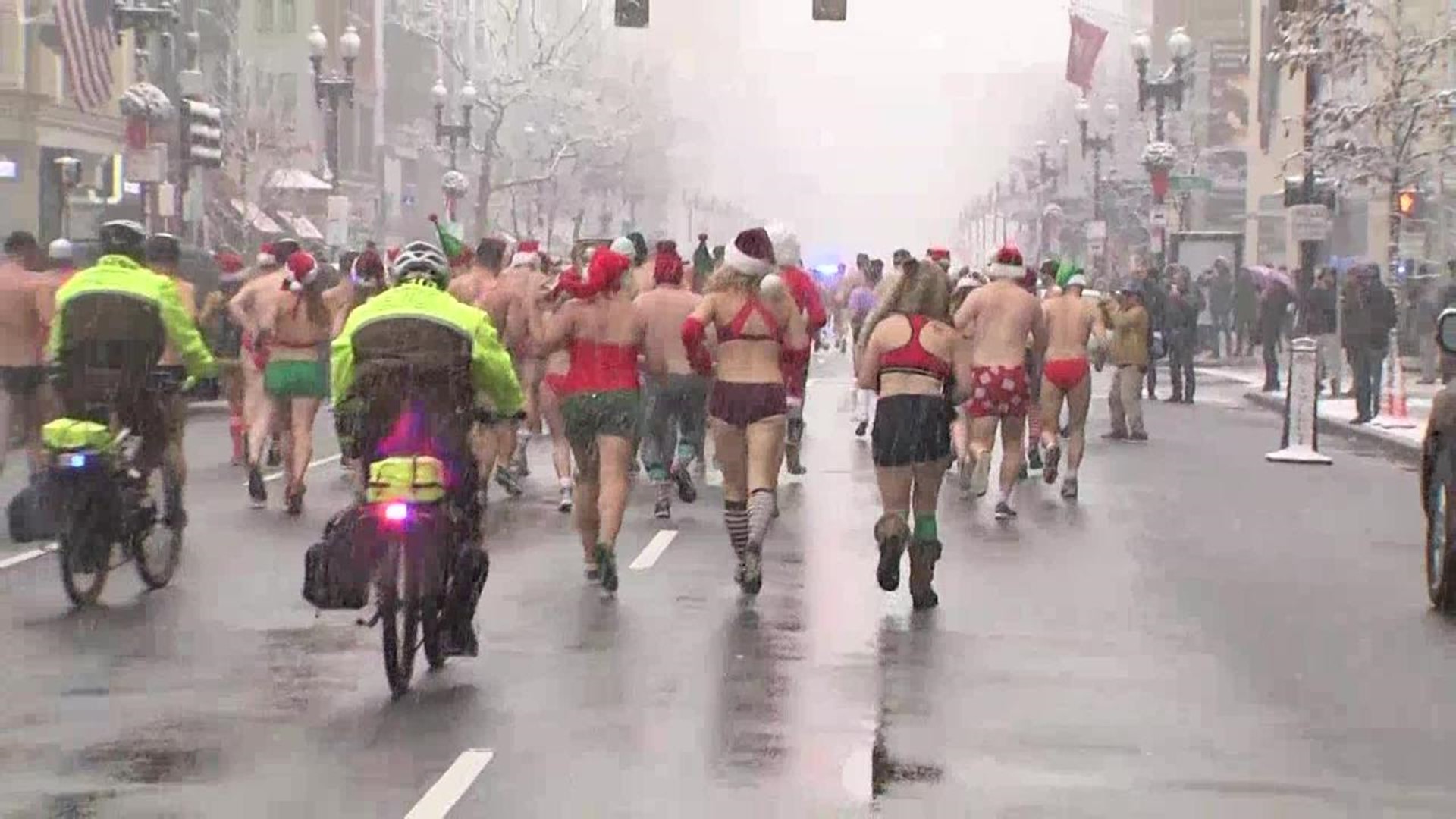 Santa Speedo run in Boston