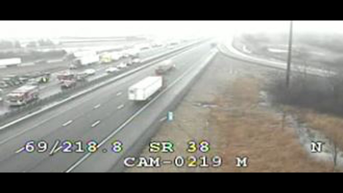 Southbound I69 reopens after serious crash in Pendleton